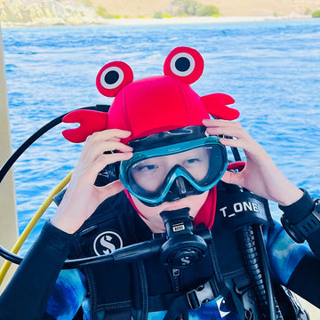 3mm Red Crab Wetsuit Hood Cartoon Scuba Diving Hood Surf Cap | HYDRONE