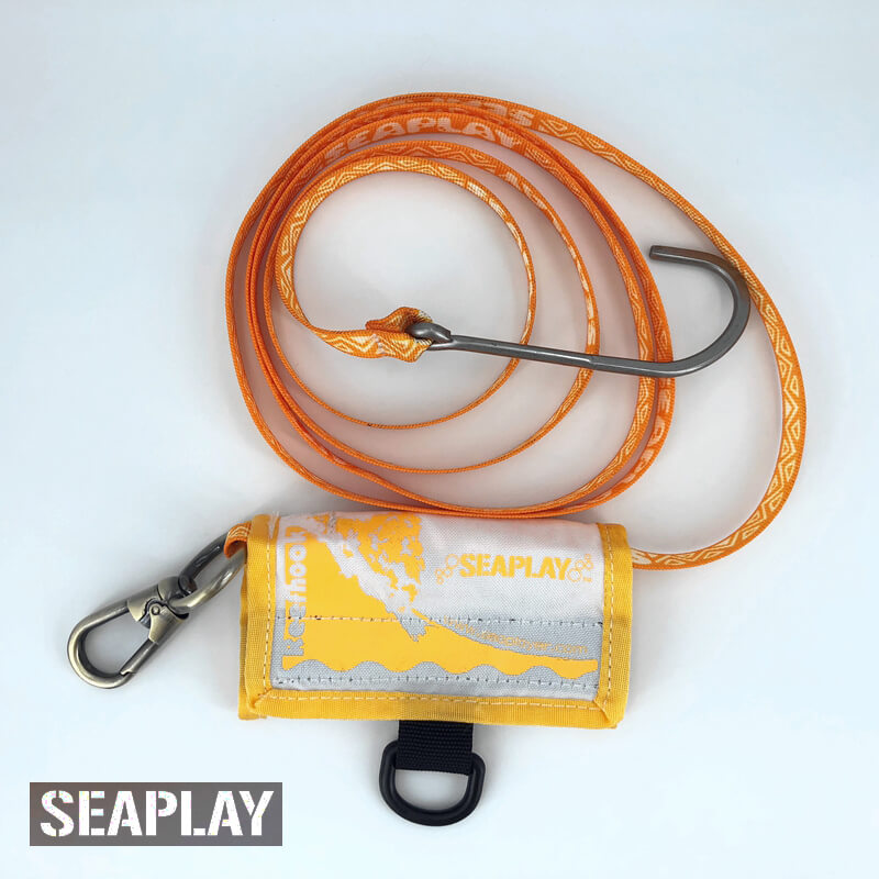 Scuba Diving Reef Drift Hook Stainless Steel Current Hook with Lightweight Foldable Havey-Duty Tension Resistant Woven Belt
