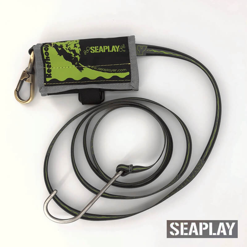 Scuba Diving Reef Drift Hook Stainless Steel Current Hook with Lightweight Foldable Havey-Duty Tension Resistant Woven Belt