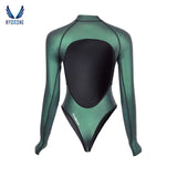 T-Back Spring Suit Women‘s Freediving Wetsuit 2mm Neoprene Long Sleeve Open-Back Bikini Bodysuit | SaveOcean
