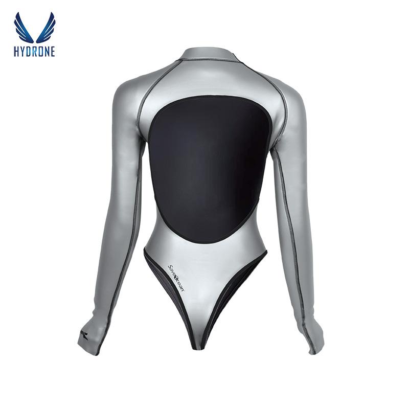 T-Back Spring Suit Women‘s Freediving Wetsuit 2mm Neoprene Long Sleeve Open-Back Bikini Bodysuit | SaveOcean
