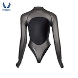 T-Back Spring Suit Women‘s Freediving Wetsuit 2mm Neoprene Long Sleeve Open-Back Bikini Bodysuit | SaveOcean