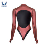 T-Back Spring Suit Women‘s Freediving Wetsuit 2mm Neoprene Long Sleeve Open-Back Bikini Bodysuit | SaveOcean