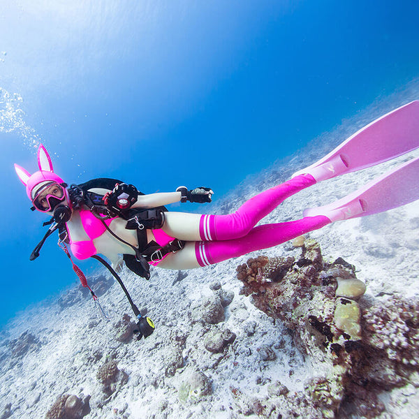2mm Neoprene Long Socks Pink Diving Scuba Stockings for Women