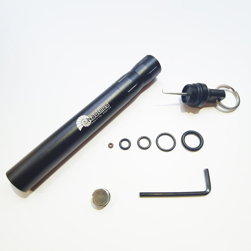 Scuba Diving Shaker with Detachable Magnet & O Rings Kits 5 Sizes Storage