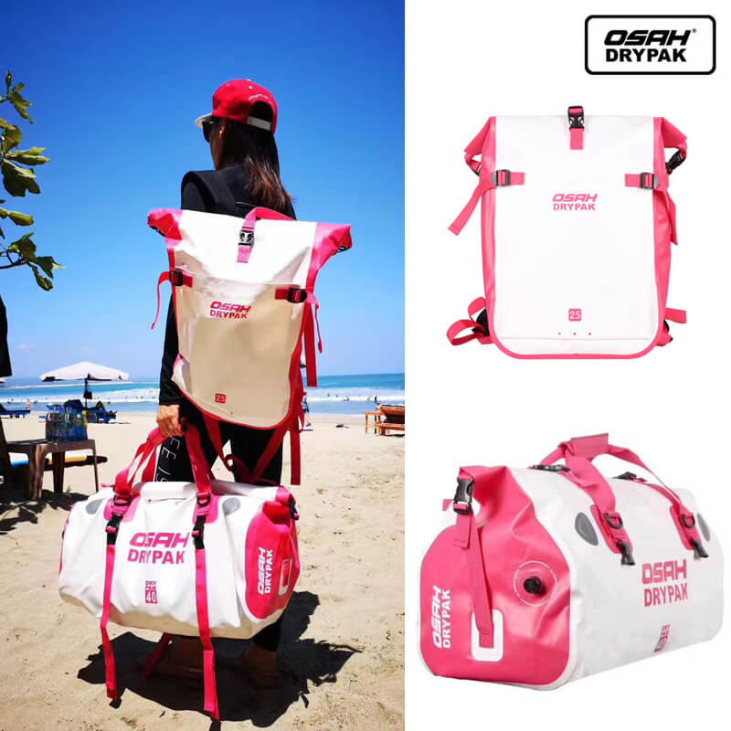 OSAH Waterproof Outdoor 25L Backpack Dry Bag Water Resistant Heavy Duty Roll-Top Closure Cushioned Padded Panel