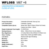 Weefine WFL08S Diving Gear Close-up Len M67+6