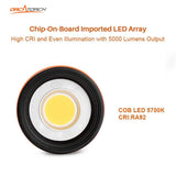 OrcaTorch D910V Scuba Diving Video Light 5000-Lumen Underwater Photography Flashlight with 120 Degree Wide Angle Beam