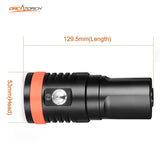 OrcaTorch D910V Scuba Diving Video Light 5000-Lumen Underwater Photography Flashlight with 120 Degree Wide Angle Beam