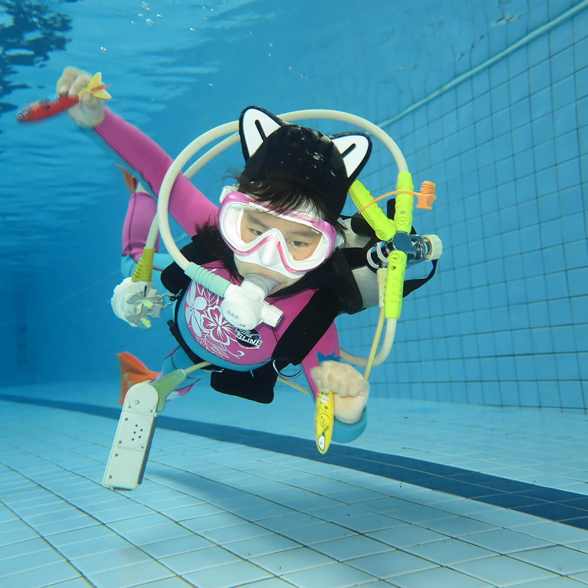 3mm Cartoon Cat Wetsuit Hood Kitty Scuba Diving Hood Surfing | HYDRONE