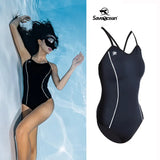 Women‘s Halter Sleeveless Wetsuit 1.5mm One Piece Bikini Swimsuit | SaveOcean
