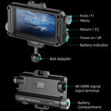 Weefine WED-5 Pro Underwater Monitor 5.5" Screen HDMI Support Underwater Photography Scuba Diving Waterproof Monitor
