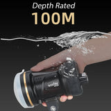 Weefine WFS09 Ring Strobe & 3000-Lumen Video Light Scuba Diving Waterproof Flash Underwater Photography Video Lamp