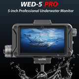 Weefine WED-5 Pro Underwater Monitor 5.5" Screen HDMI Support Underwater Photography Scuba Diving Waterproof Monitor