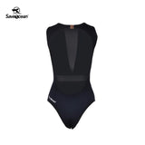 Women‘s Sleeveless Wetsuit 1.5mm Deep V & Backless Swimsuit | SaveOcean