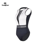 Women‘s Sleeveless Wetsuit 1.5mm Deep V & Backless Swimsuit | SaveOcean