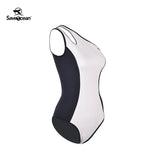 Women‘s Sleeveless Wetsuit 1.5mm One Piece One Shoulder Swimsuit | SaveOcean