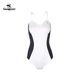 Women‘s Halter Sleeveless Wetsuit 1.5mm One Piece Bikini Swimsuit | SaveOcean