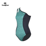 Women‘s Sleeveless Wetsuit 1.5mm One Piece One Shoulder Swimsuit | SaveOcean