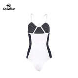 Women‘s Halter Sleeveless Wetsuit 1.5mm One Piece Bikini Swimsuit | SaveOcean