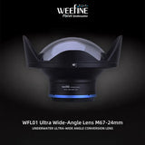 Weefine WFL01 Fisheye Ultra Wide Angle Lens M67 24mm Underwater Photography