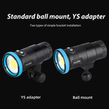 Weefine WF107 Smart Focus 4000 V2 Multifunctional Video Light for Scuba Diving Underwater Photography Videography Lamp