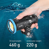 Weefine WF107 Smart Focus 4000 V2 Multifunctional Video Light for Scuba Diving Underwater Photography Videography Lamp