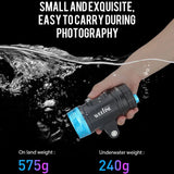 Weefine WF106 Smart Focus 5000 V2 Video Light with LED Flash Function for Scuba Diving Underwater Photography