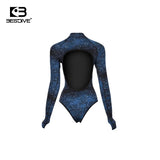 Bestdive 2/3mm Starry Sky Women's Bikini Wetsuit Open-Back Bodysuit
