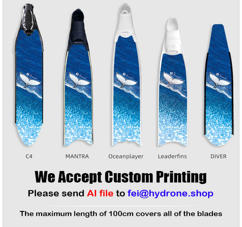 Fin Sticker Print Free Diving Fin Skins (Fins Sticker Coating/Fins Film) Protect Fin ...