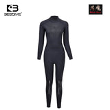 Bestdive Black Hero 2.5mm 3.5mm 5mm 1-Piece Women's Wetsuit Yamamoto Neoprene Scuba Suit Long-Sleeve Back-Zipper Diving Suit