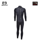 Bestdive Black Hero 2.5mm 3.5mm 5mm 1-Piece Men's Wetsuit Yamamoto Neoprene Scuba Suit Long-Sleeve Back-Zipper Diving Suit