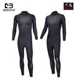 Bestdive Black Hero 2.5mm 3.5mm 5mm 1-Piece Men's Wetsuit Yamamoto Neoprene Scuba Suit Long-Sleeve Back-Zipper Diving Suit