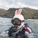 3mm White Rabbit Wetsuit Hood Cartoon Scuba Diving Hood Surf Cap | HYDRONE