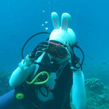 3mm White Rabbit Wetsuit Hood Cartoon Scuba Diving Hood Surf Cap | HYDRONE