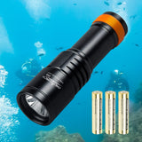 OrcaTorch D580 Scuba Diving Light 530-Lumen Underwater Flashlight with 6 Degrees Narrow Beam IP68 Waterproof Night Dive Torch