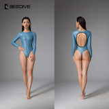 Bestdive 2mm Open-Back Women's Wetsuit Scenery Smoothskin Neoprene Bodysuit