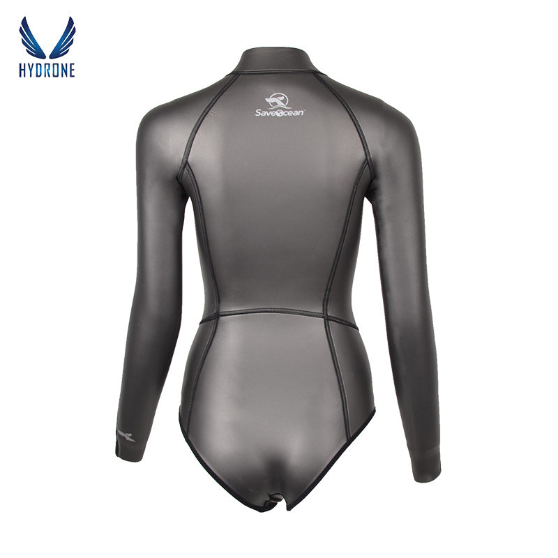 Spring Suit Women‘s Freediving Wetsuit 2mm Neoprene Long Sleeve Front ...