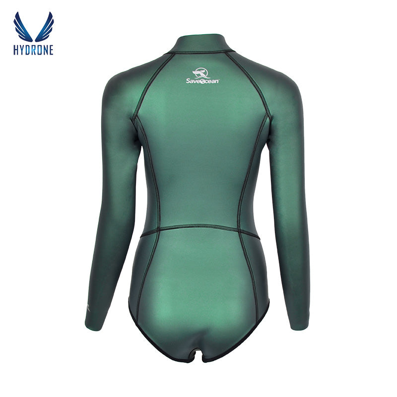 Spring Suit Women‘s Freediving Wetsuit 2mm Neoprene Long Sleeve Front ...