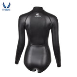 Spring Suit Women‘s Freediving Wetsuit 2mm Neoprene Long Sleeve Front Zipper Bikini Bodysuit | SaveOcean