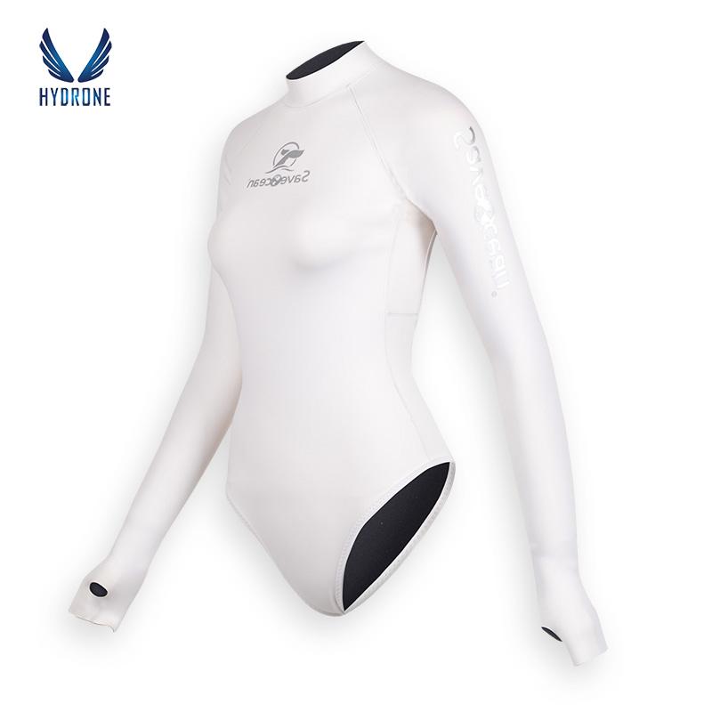 Spring Suit Women's Freediving Wetsuit 2mm Neoprene Long Sleeve Open-Back  Bikini Bodysuit