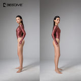 Bestdive 2mm Open-Back Women's Wetsuit Scenery Smoothskin Neoprene Bodysuit