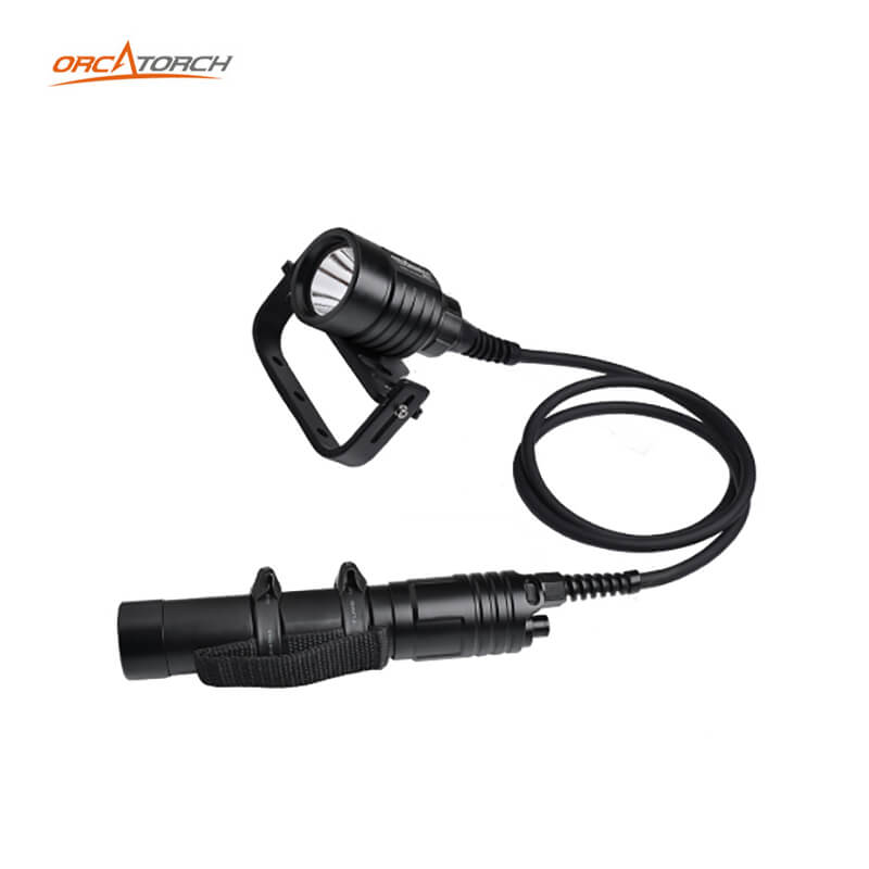 ORCATORCH Scuba Diving 2400 lumens D611V CREE LED Primary Canister Video Light Underwater 150-Meter Waterproof Search Night Tech Dive