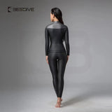 Bestdive Women's 2-Piece 3mm Zipper Jacket Wetsuit & High-Waisted Pants Female Freediving Scuba Diving Yamamoto Neoprene Wetsuit