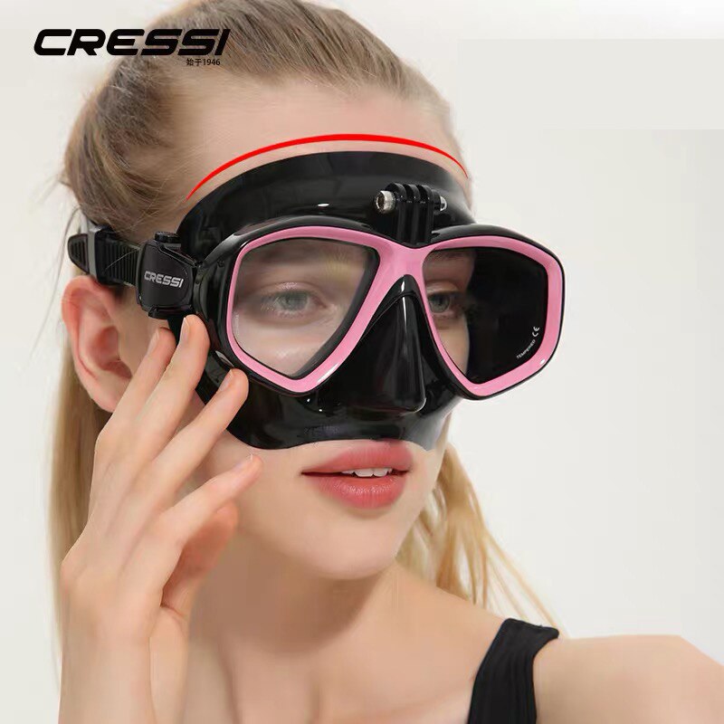 Cressi ACTION Scuba Diving Mask With Go Pro Camera Mount HYDRONE DIVING