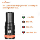 OrcaTorch D910V Scuba Diving Video Light 5000-Lumen Underwater Photography Flashlight with 120 Degree Wide Angle Beam