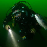 ORCATORCH D570-GL 2-in-1 Scuba Diving Light 1000-Lumen White Beam & Green Laser Light
